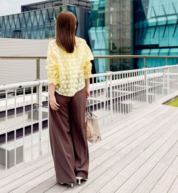 NOLLEY'S sophi「シアーフラワージャガードショートシャツ」|シャツ・ブラウス|