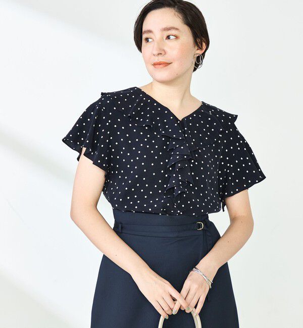 NOLLEY'S「2wayラッフル衿ブラウス」|シャツ・ブラウス|