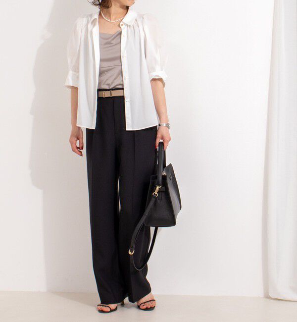 NOLLEY'S「パフスリーブ半袖シャツブラウス」|シャツ・ブラウス|