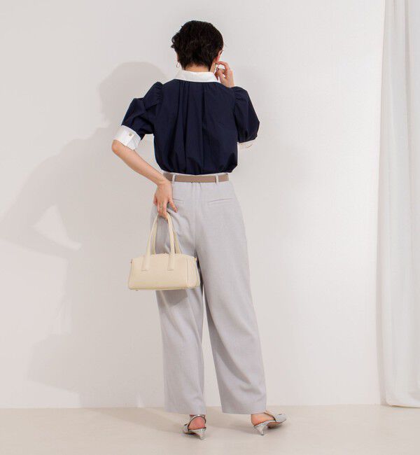 NOLLEY'S「パフスリーブ半袖シャツブラウス」|シャツ・ブラウス|