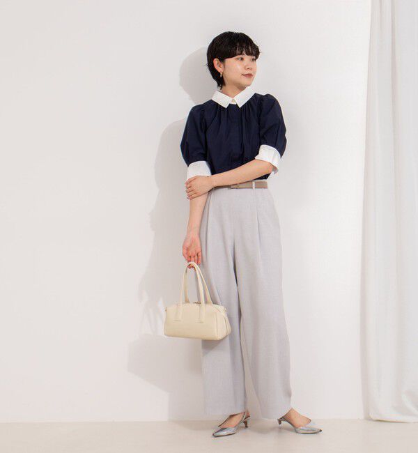 NOLLEY'S「パフスリーブ半袖シャツブラウス」|シャツ・ブラウス|