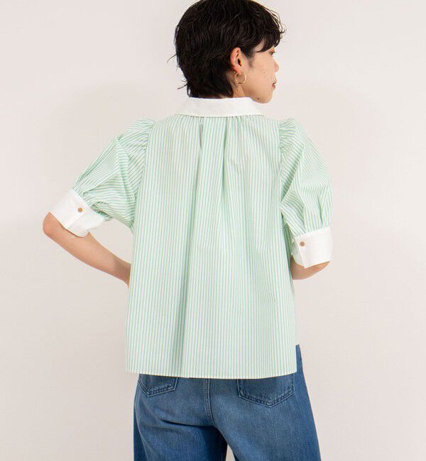 NOLLEY'S「パフスリーブ半袖シャツブラウス」|シャツ・ブラウス|
