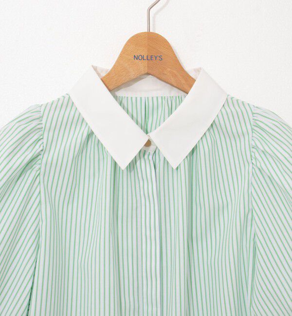 NOLLEY'S「パフスリーブ半袖シャツブラウス」|シャツ・ブラウス|