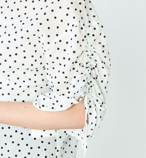 NOLLEY'S「ポコポコサッカー2WAYブラウス」|シャツ・ブラウス|