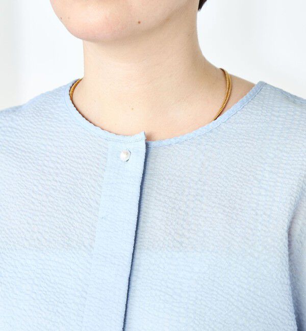 NOLLEY'S「ポコポコサッカー2WAYブラウス」|シャツ・ブラウス|