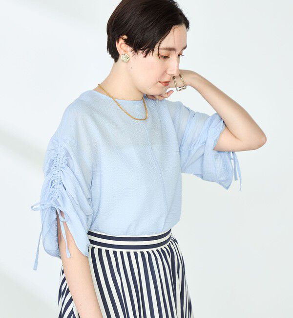 NOLLEY'S「ポコポコサッカー2WAYブラウス」|シャツ・ブラウス|