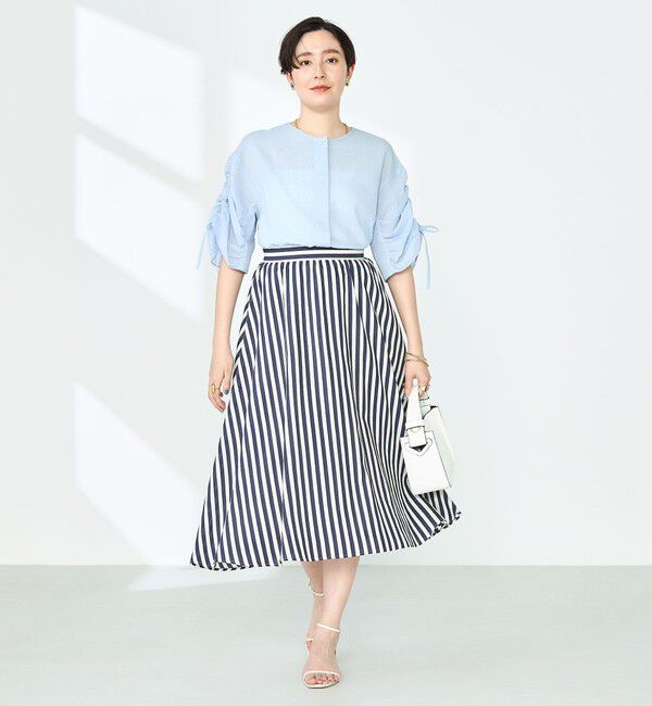 NOLLEY'S「ポコポコサッカー2WAYブラウス」|シャツ・ブラウス|