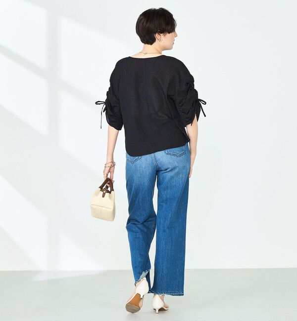 NOLLEY'S「ポコポコサッカー2WAYブラウス」|シャツ・ブラウス|