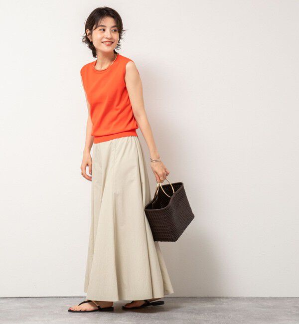 NOLLEY'S sophi「《アンサンブル対応/手洗い可能》綿ポリノースリーブプルオーバーニット」|ニット・セーター|