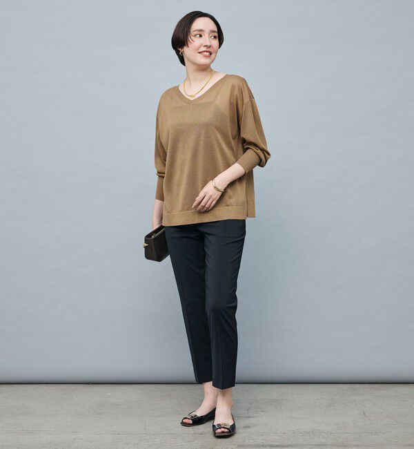 NOLLEY'S sophi「イタリー糸ラメシアー2WAYプルオーバーニット」|ニット・セーター|