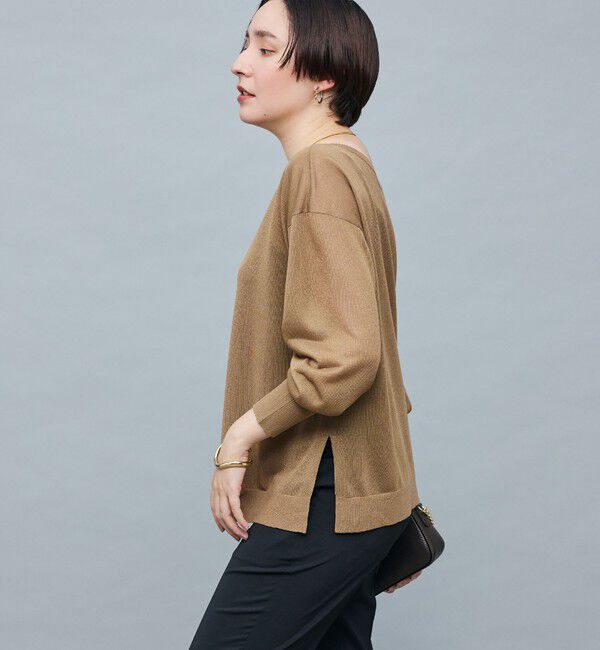 NOLLEY'S sophi「イタリー糸ラメシアー2WAYプルオーバーニット」|ニット・セーター|