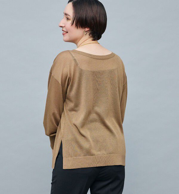 NOLLEY'S sophi「イタリー糸ラメシアー2WAYプルオーバーニット」|ニット・セーター|