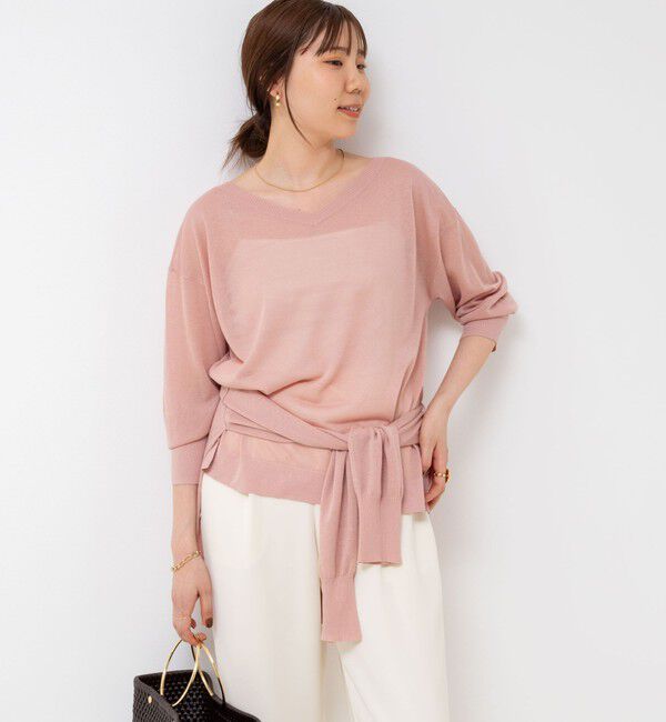 NOLLEY'S sophi「イタリー糸ラメシアー2WAYプルオーバーニット」|ニット・セーター|