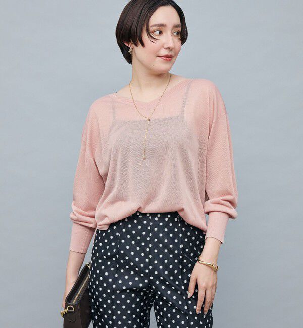 NOLLEY'S sophi「イタリー糸ラメシアー2WAYプルオーバーニット」|ニット・セーター|