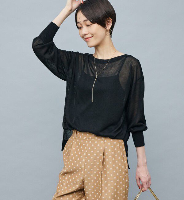 NOLLEY'S sophi「イタリー糸ラメシアー2WAYプルオーバーニット」|ニット・セーター|