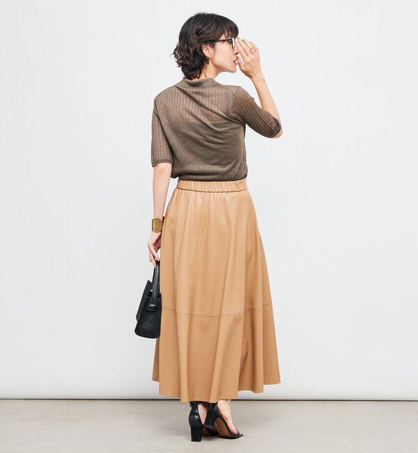 NOLLEY'S sophi「《手洗い可能》ワイドリブシアーポロ衿カーディガン」|カーディガン|