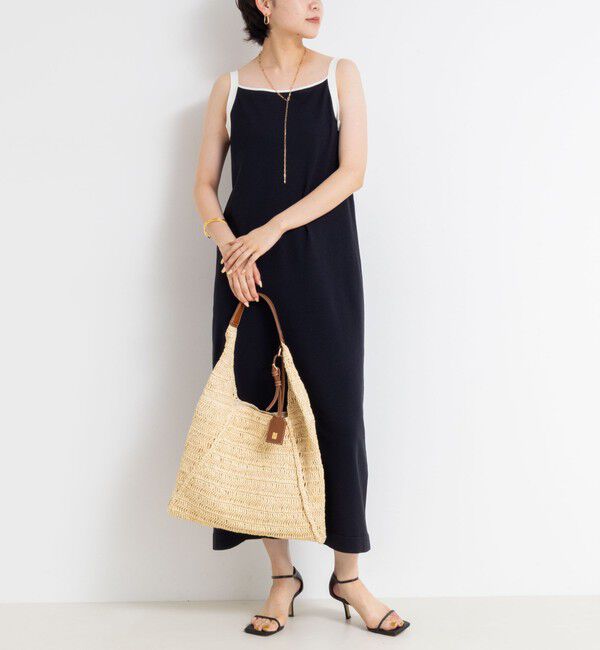 NOLLEY'S sophi「《手洗い可能》配色ニットロングキャミワンピース」|ワンピース|