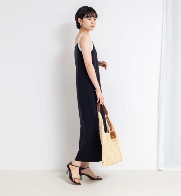 NOLLEY'S sophi「《手洗い可能》配色ニットロングキャミワンピース」|ワンピース|