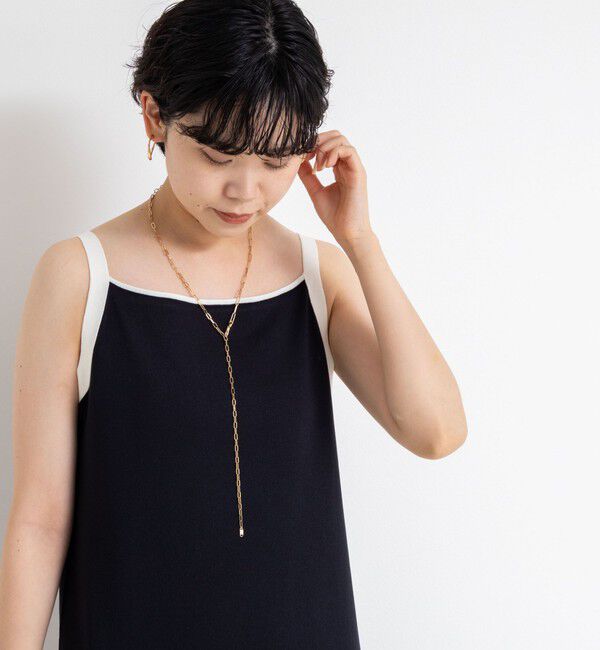 NOLLEY'S sophi「《手洗い可能》配色ニットロングキャミワンピース」|ワンピース|