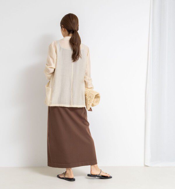 NOLLEY'S sophi「《手洗い可能》配色ニットロングキャミワンピース」|ワンピース|