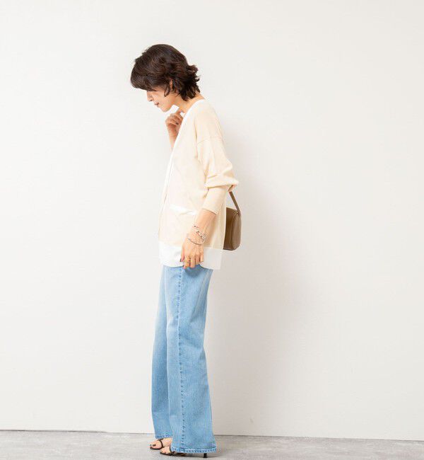 NOLLEY'S sophi「《手洗い可能》マルチファンクション配色Vネックカーディガン」|カーディガン|