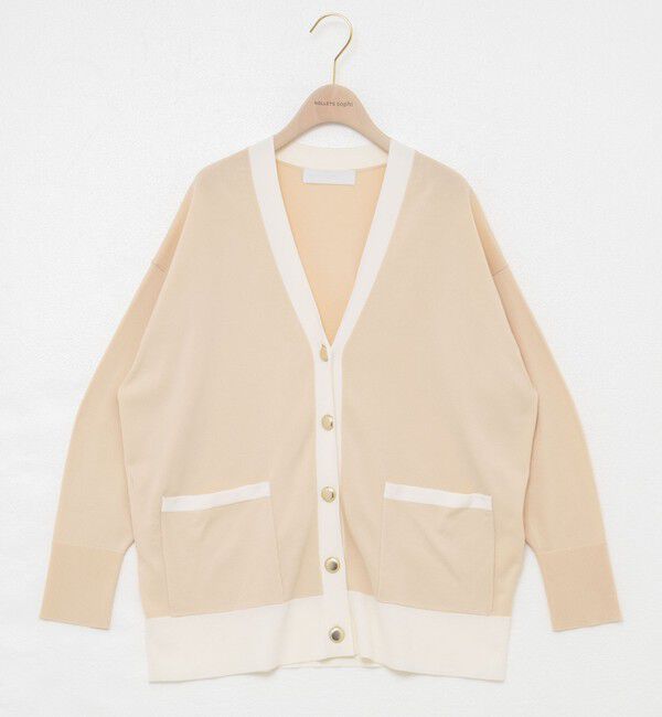NOLLEY'S sophi「《手洗い可能》マルチファンクション配色Vネックカーディガン」|カーディガン|
