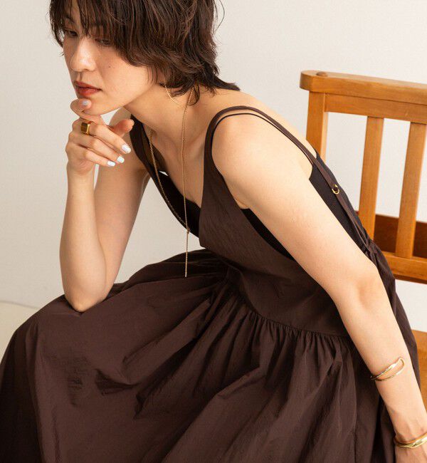 MAQWEL「【追加】【MAQWEL/マクウェル】ソフトタフタワンピース」|ワンピース|