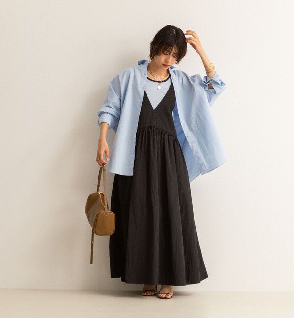 MAQWEL「【追加】【MAQWEL/マクウェル】ソフトタフタワンピース」|ワンピース|