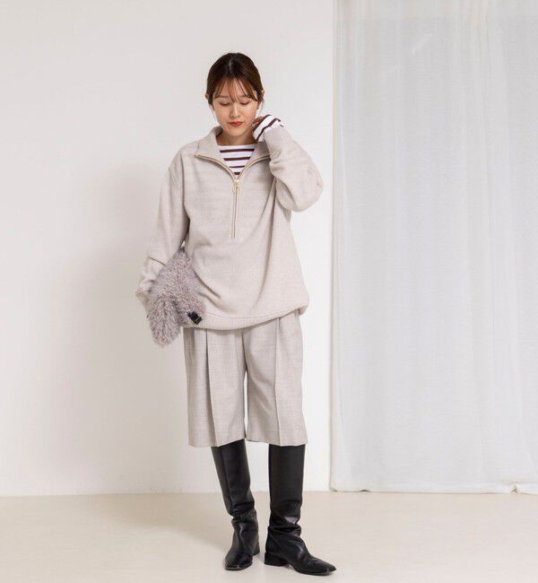 Rie Miller「《手洗い可能》ハーフZIPプルオーバー」|ニット・セーター|