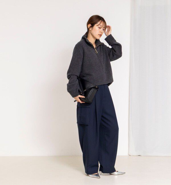 Rie Miller「《手洗い可能》ハーフZIPプルオーバー」|ニット・セーター|