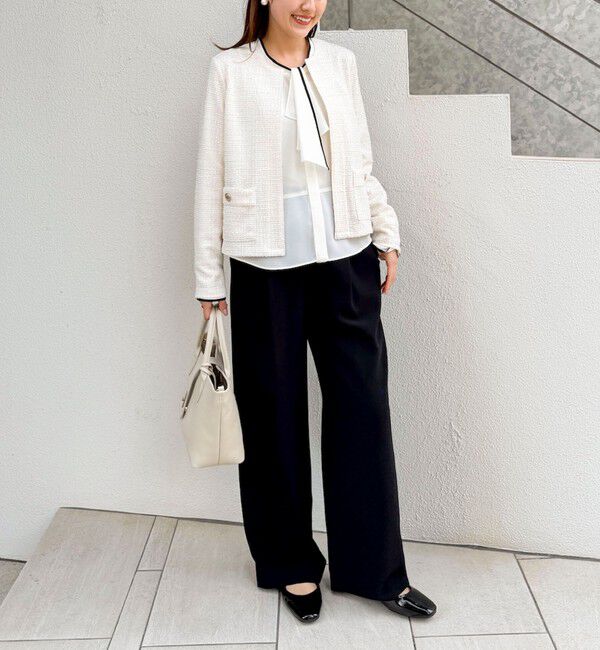 NOLLEY'S「《セットアップ対応》ウォッシャブルストレッチジョーゼットイージーワイドパンツ」|その他|