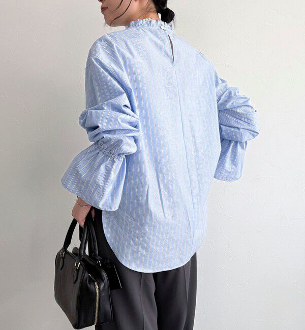 fredy emue「袖フレアストライプシャツ」|シャツ・ブラウス|