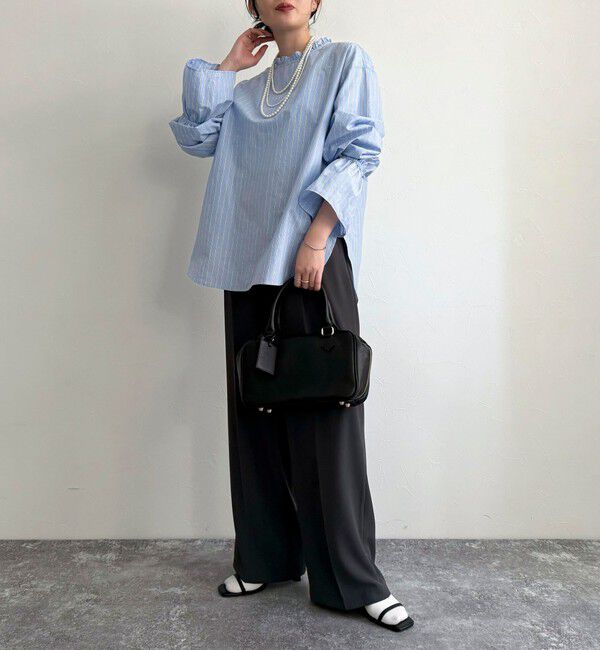 fredy emue「袖フレアストライプシャツ」|シャツ・ブラウス|