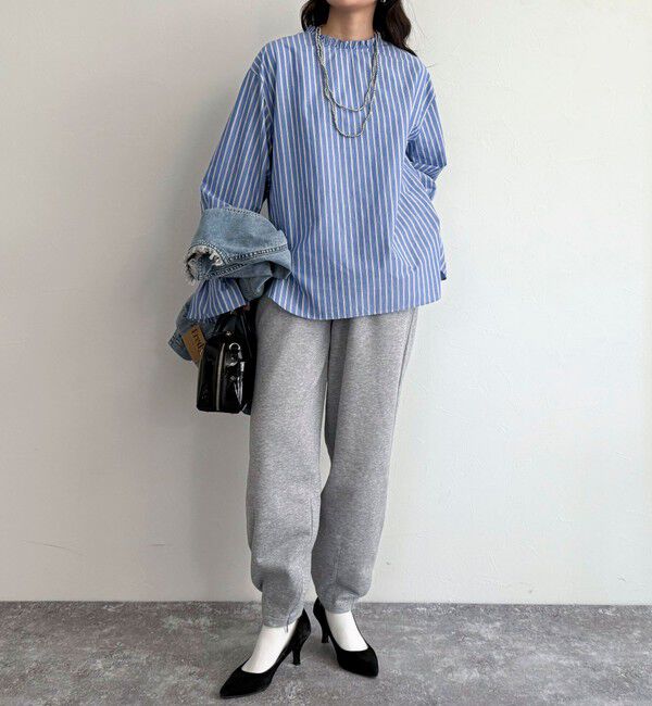 fredy emue「袖フレアストライプシャツ」|シャツ・ブラウス|