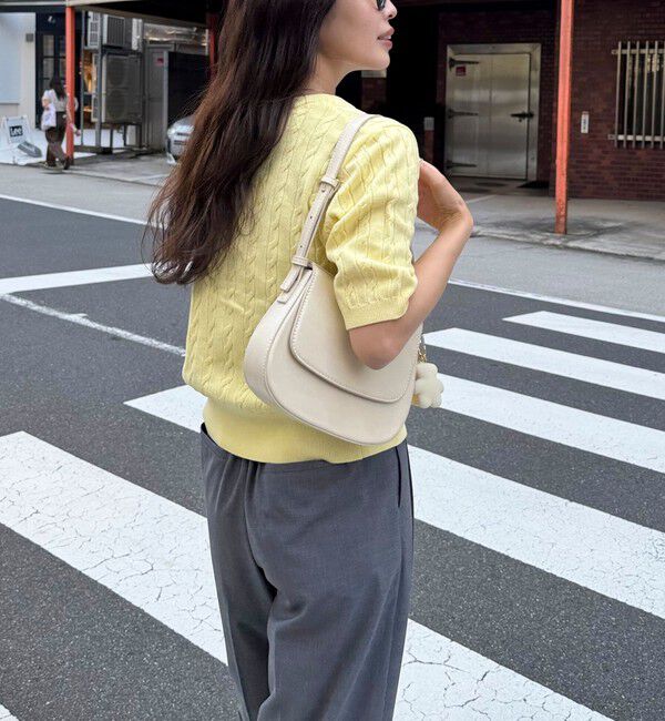 fredy emue「FR刺繍ケーブル柄半袖カーディガン」|カーディガン|