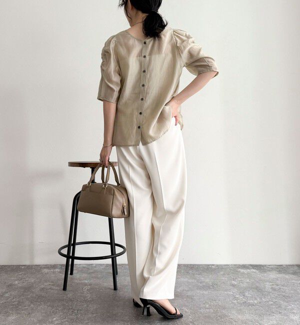 fredy emue「2WAYシアー袖ボリュームブラウス」|シャツ・ブラウス|