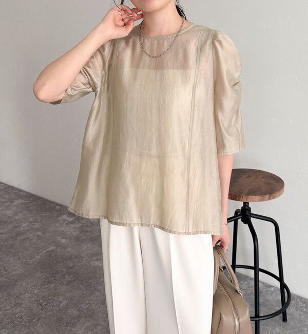 fredy emue「2WAYシアー袖ボリュームブラウス」|シャツ・ブラウス|