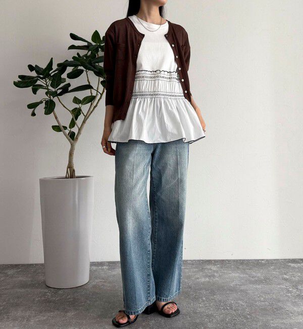 fredy emue「スモッキングフレンチプルオーバー」|Tシャツ・カットソー|