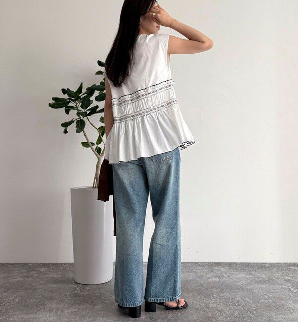 fredy emue「スモッキングフレンチプルオーバー」|Tシャツ・カットソー|