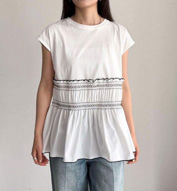 fredy emue「スモッキングフレンチプルオーバー」|Tシャツ・カットソー|