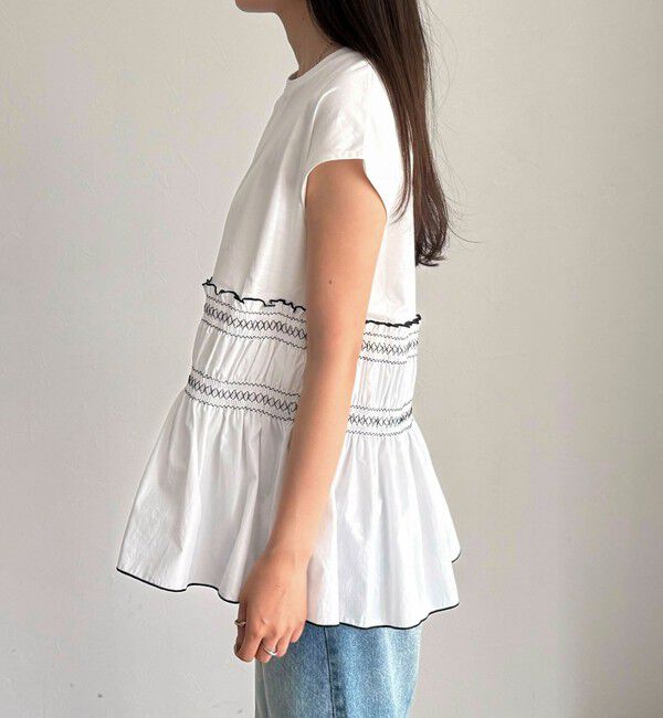 fredy emue「スモッキングフレンチプルオーバー」|Tシャツ・カットソー|