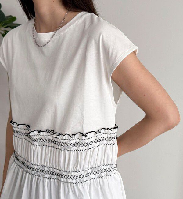 fredy emue「スモッキングフレンチプルオーバー」|Tシャツ・カットソー|