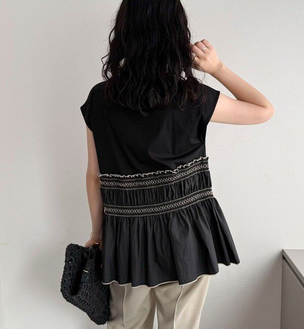 fredy emue「スモッキングフレンチプルオーバー」|Tシャツ・カットソー|