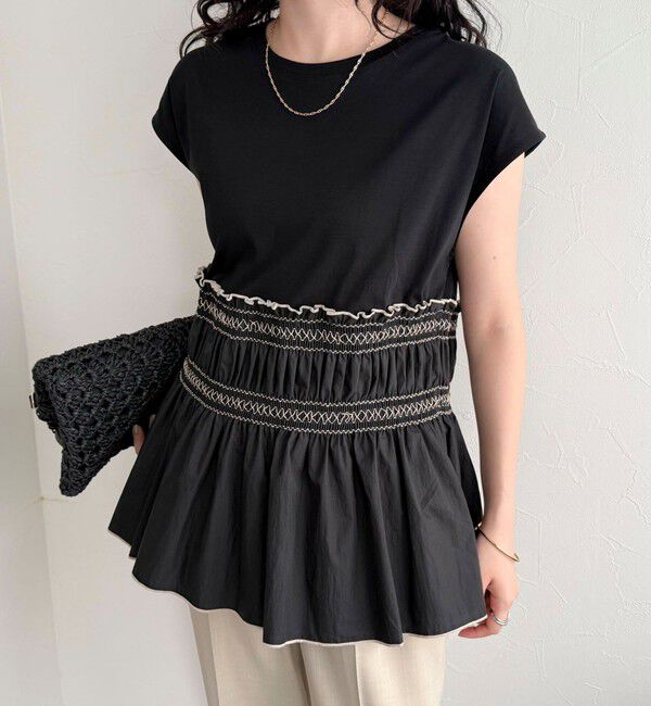 fredy emue「スモッキングフレンチプルオーバー」|Tシャツ・カットソー|