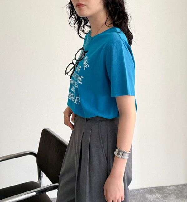 fredy emue「ヴィンテージライクピグメントTシャツ」|Tシャツ・カットソー|