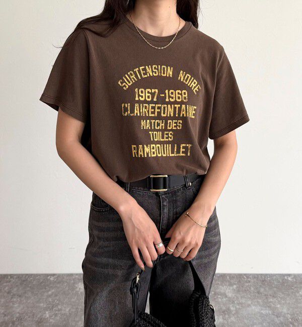 fredy emue「ヴィンテージライクピグメントTシャツ」|Tシャツ・カットソー|