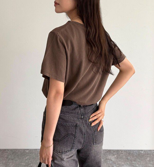 fredy emue「ヴィンテージライクピグメントTシャツ」|Tシャツ・カットソー|