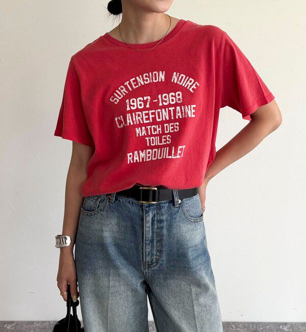 fredy emue「ヴィンテージライクピグメントTシャツ」|Tシャツ・カットソー|