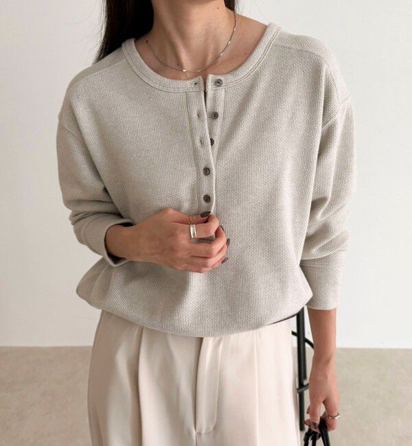 fredy emue「2WAYヘンリーラメプルオーバー」|Tシャツ・カットソー|