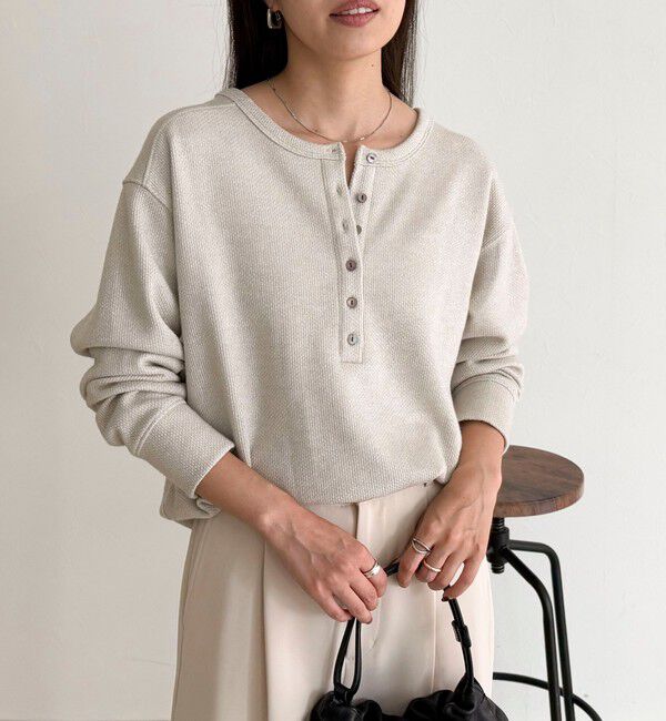 fredy emue「2WAYヘンリーラメプルオーバー」|Tシャツ・カットソー|